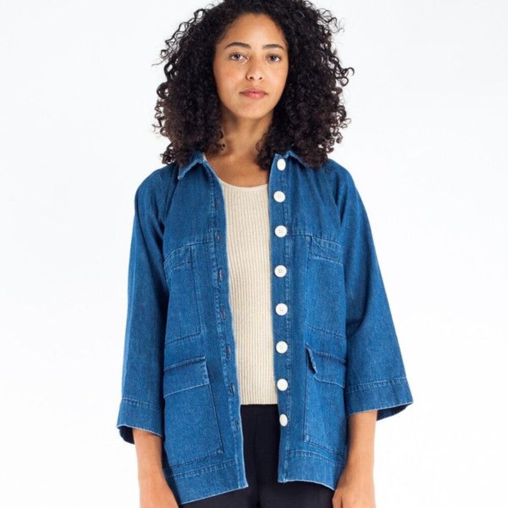Ilana Kohn Denim Wash Chore Coat XS